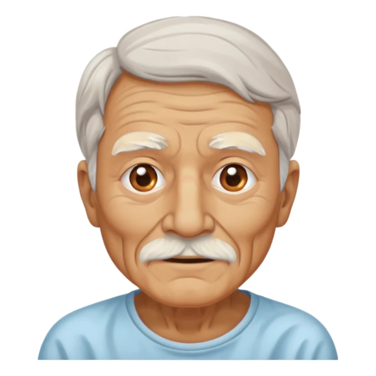 old man  with beauty mask  sticker