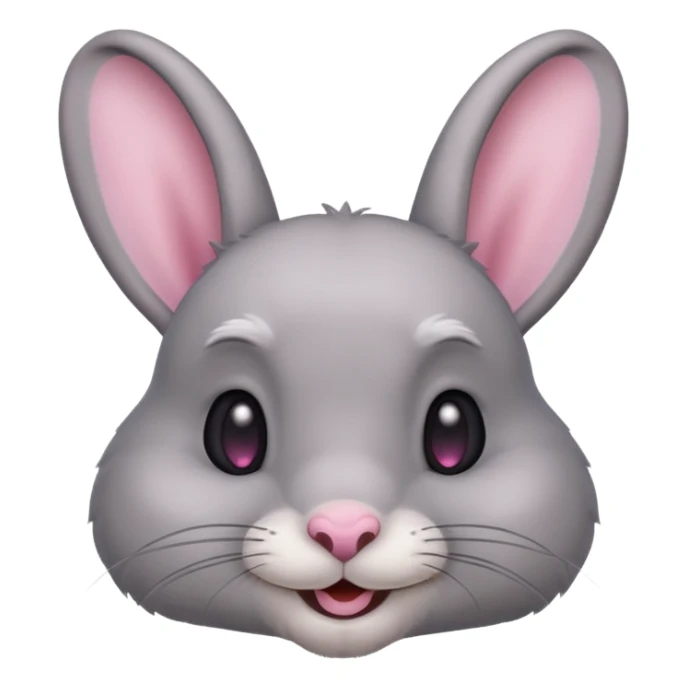 Head of a grey rabbit, smilling
 sticker