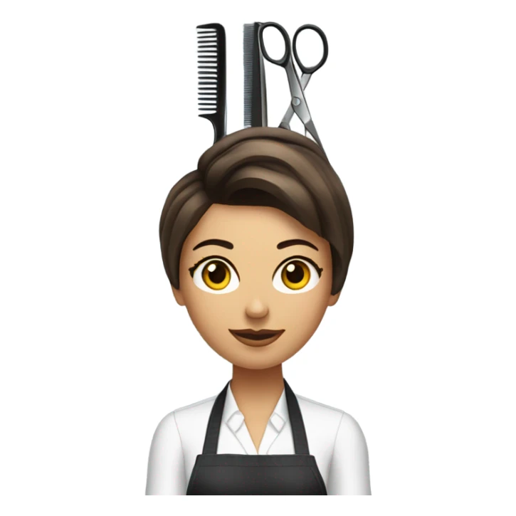 woman hairdresser profession sticker