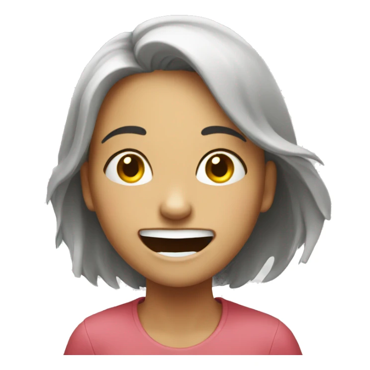 girl dying of laughter  sticker