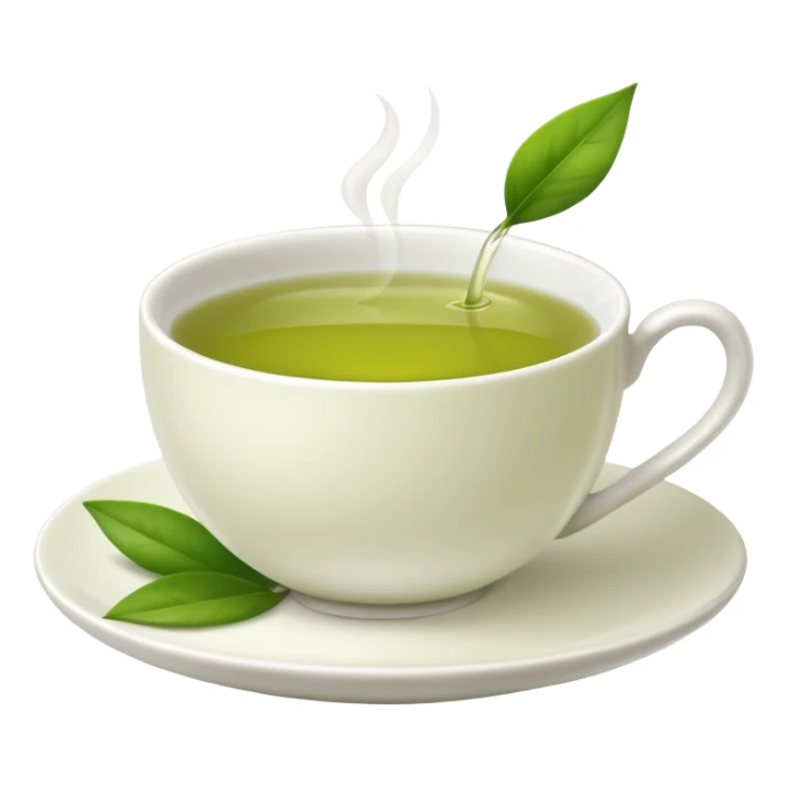 White tea cup with leaf on the plate but not on the tea sticker