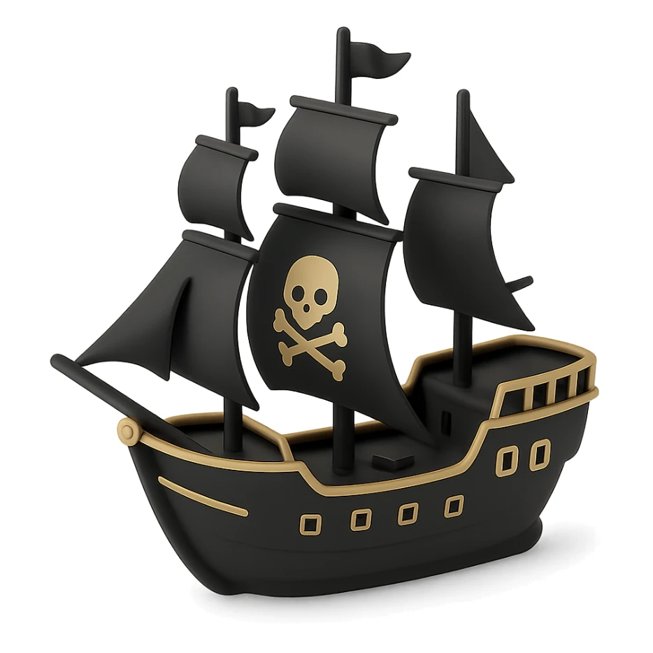 pirate ship sticker