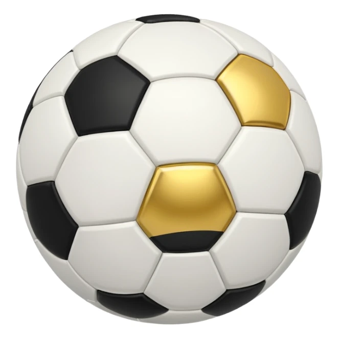 una pelota de futbol con un balon de oro sticker