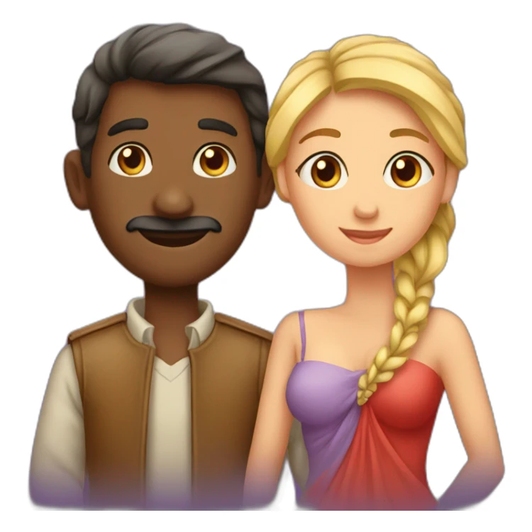 A love story between a man and a woman on different hemisphere sticker