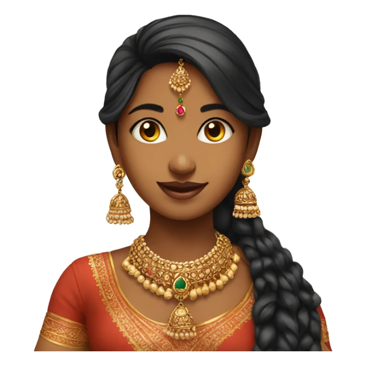 indian girl wearing jhumka sticker