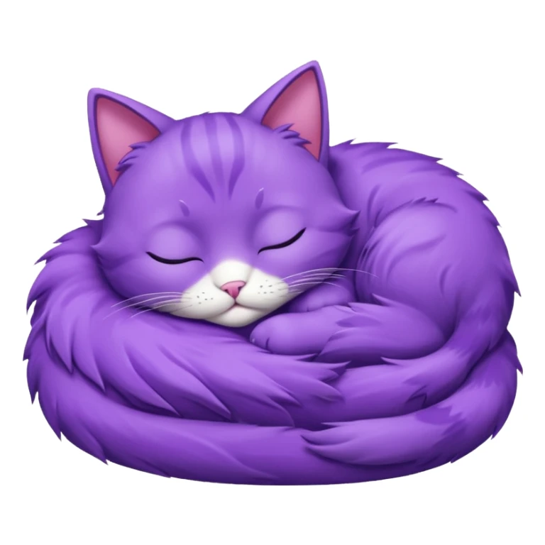 Un gato morado durmiendo en una mansión  sticker