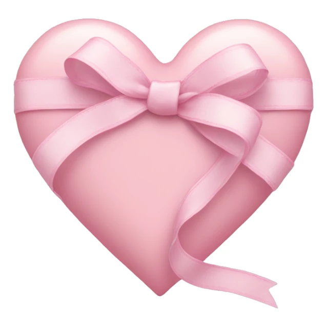 Pastel Pink heart with ribbon sticker