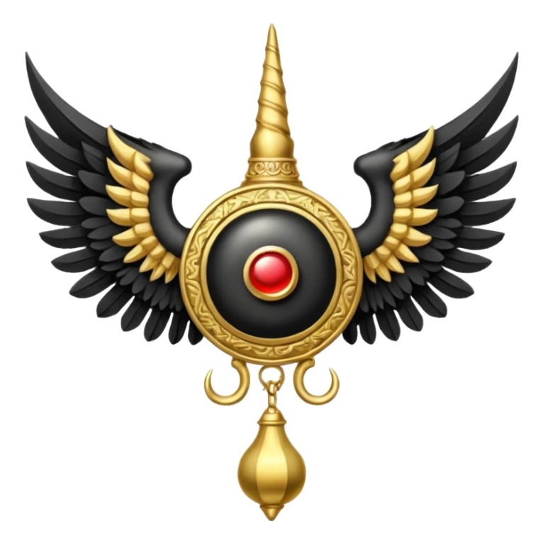 Holy Emblem with black wings and horn sticker