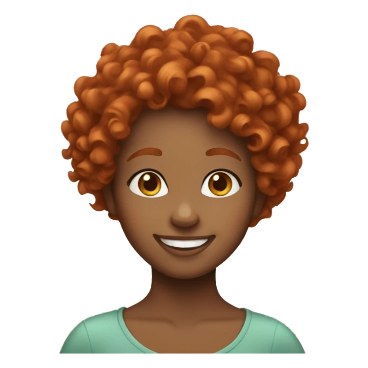 Happy Redhead curly girl  sticker