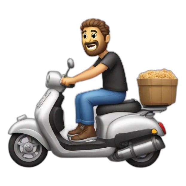 Grand grec mince sur un scooter sticker