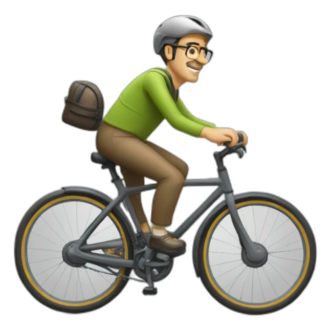 Monsieur qui fait du vélo sticker