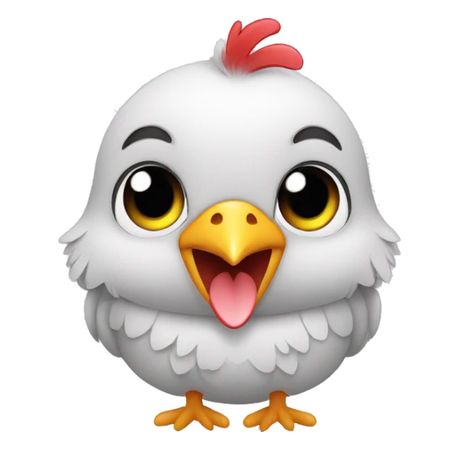 animal/chick/cute/smile with heart sticker