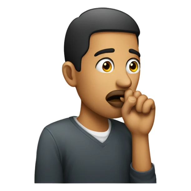 A person shushing with a finger infront of mouth sticker