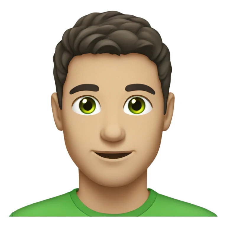 green eyed brunette male sticker