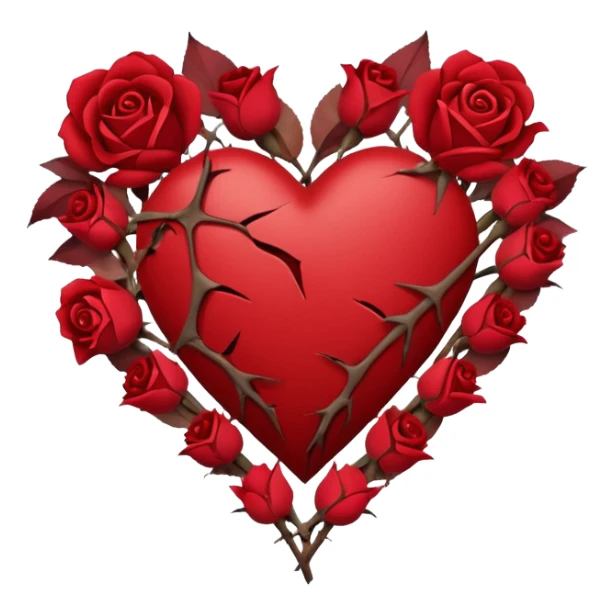 Put The 💔 Emoji And 🥀 Emoji Together In One Image sticker