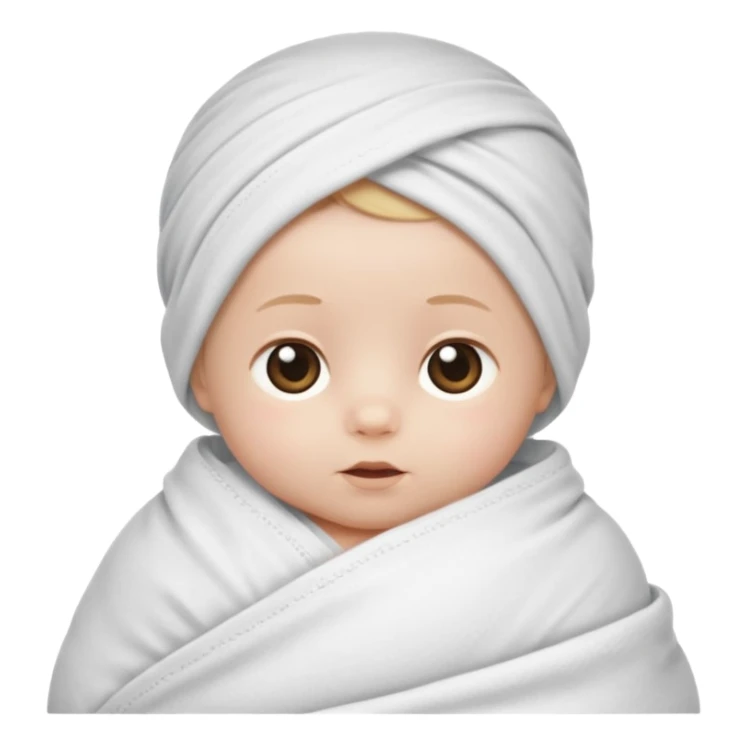 baby in a swaddle sticker