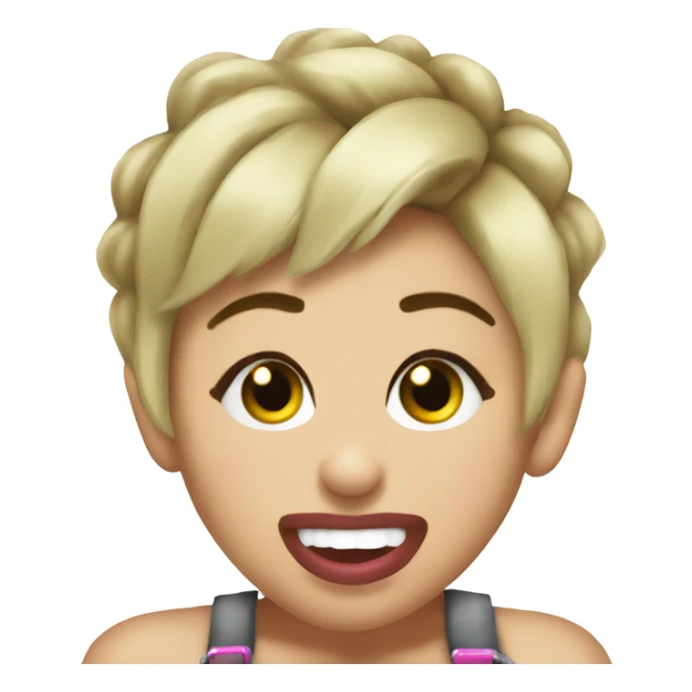 Miley Cyrus short hair tongue out sticker