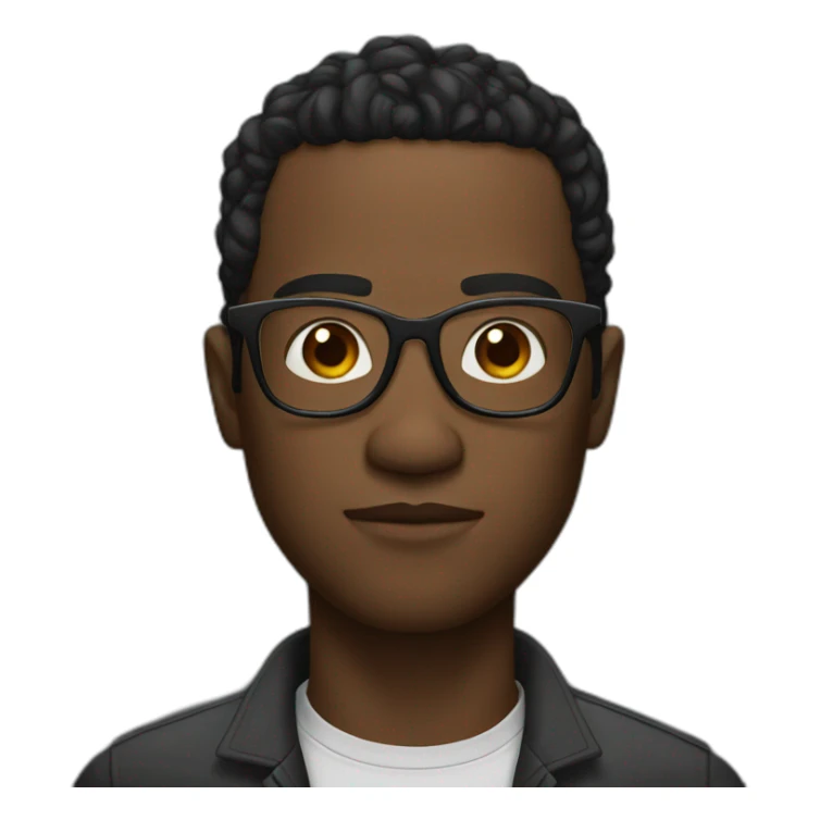 Serious black men with glasses and small eyes sticker
