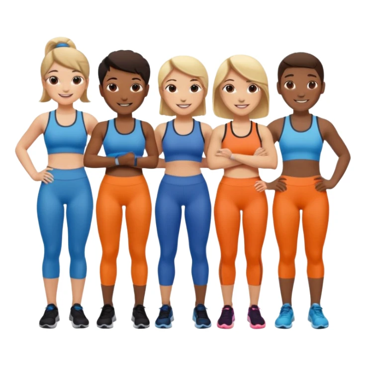 friends going to the gym sticker