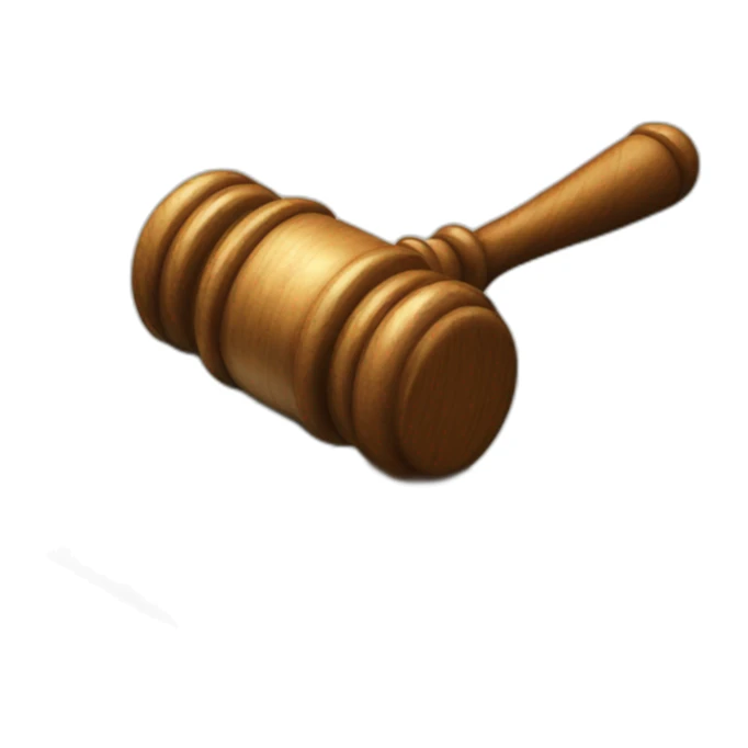The gavel  hit the sound block sticker