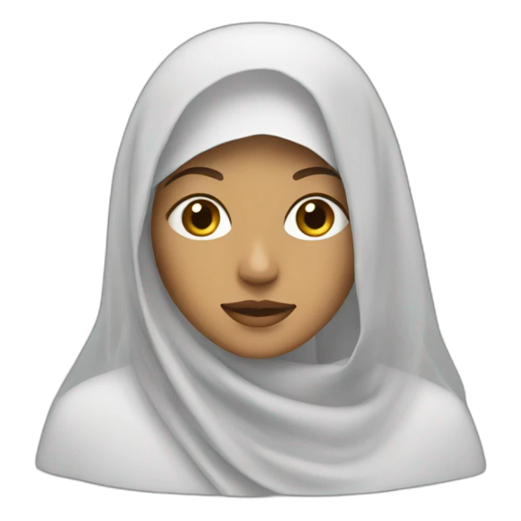 a woman wearing a veil sticker