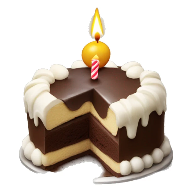 Birthay candle on chocopie sticker