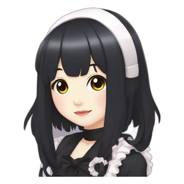 anime girl idol japanese goth moe sticker
