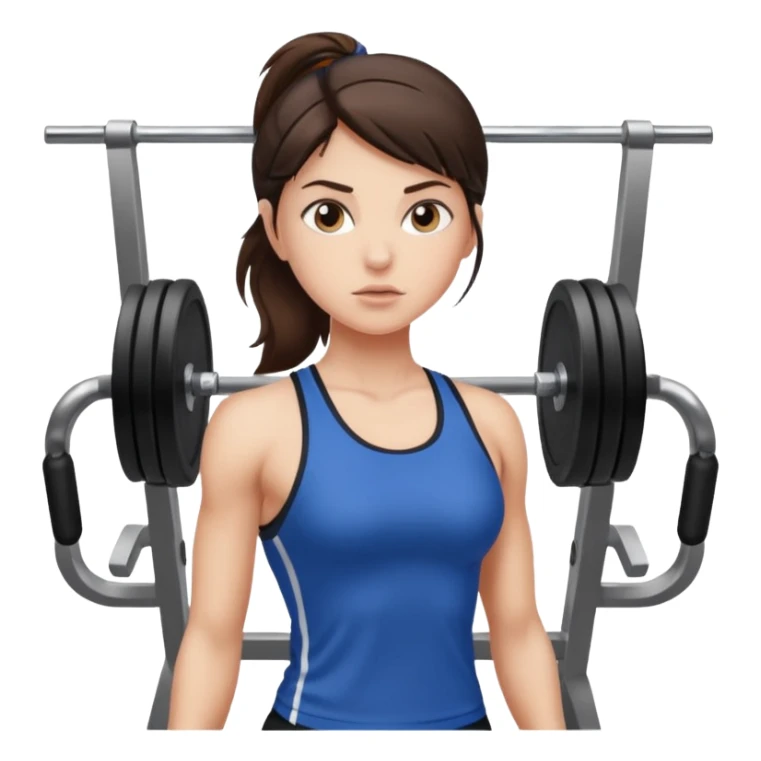 Brunette fair skin girl gym sticker