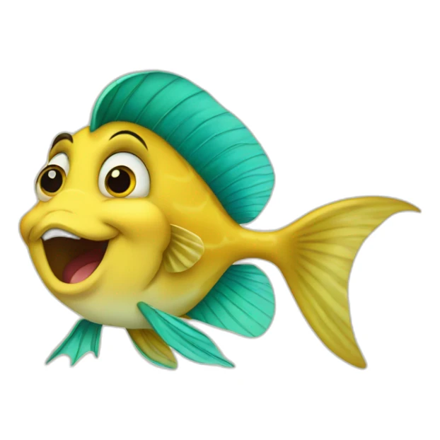 flounder from little mermaid sticker