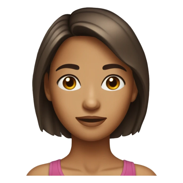 Light tanned brunette girl with light brown eyes sticker