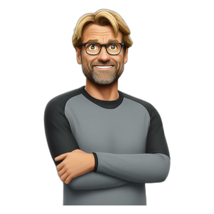 Jurgen Klopp shoulder shrug don't know sticker