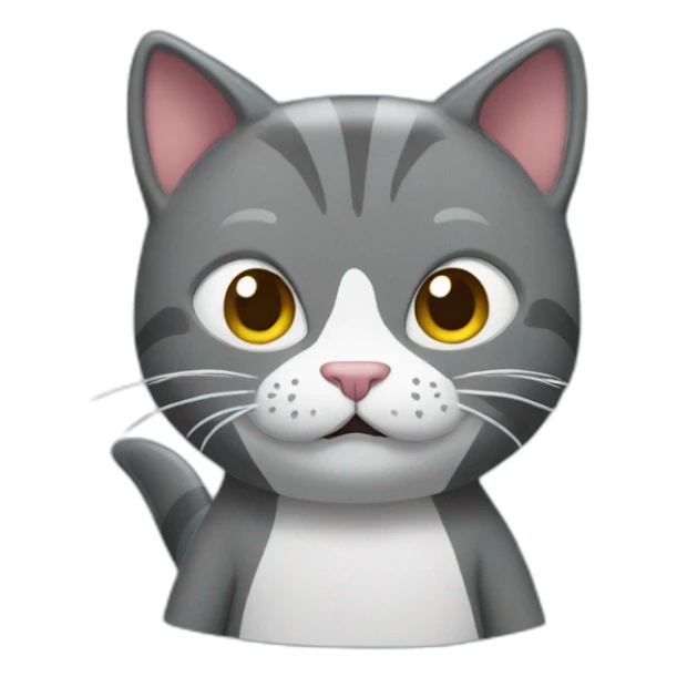 Cat in shark costume sticker