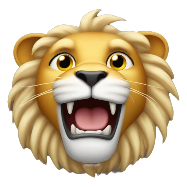 lion in the form of a fish sticker