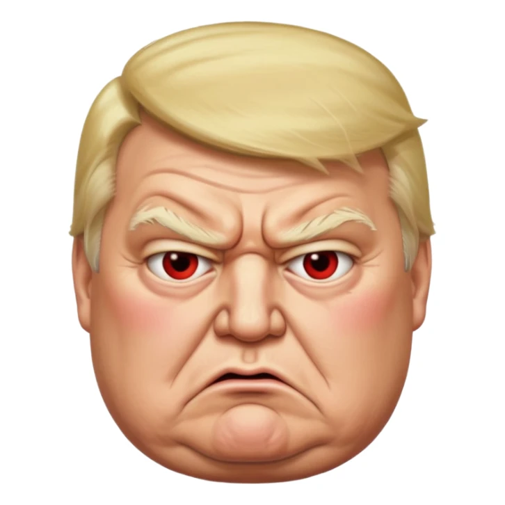 uSE THIS AS A REFERENCE PICTURE TO CREATE AN ANGRY, ELDERLY, OBESE DONALD TRUMP EMOJI sticker