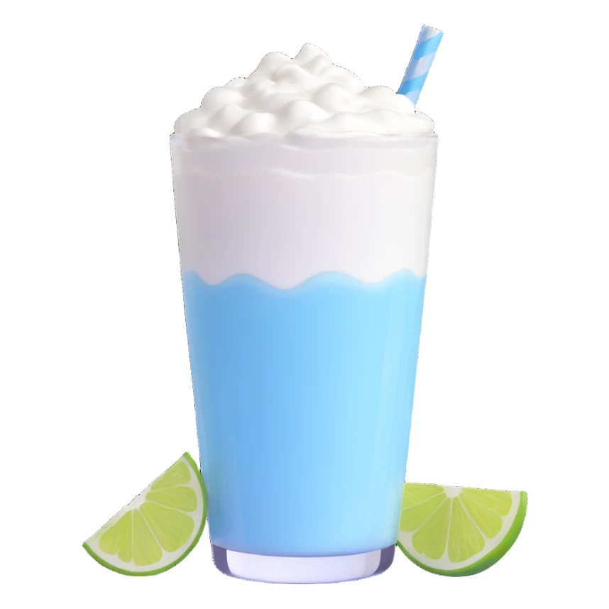 glass of ayran, Turkish yogurt drink, white and foamy sticker