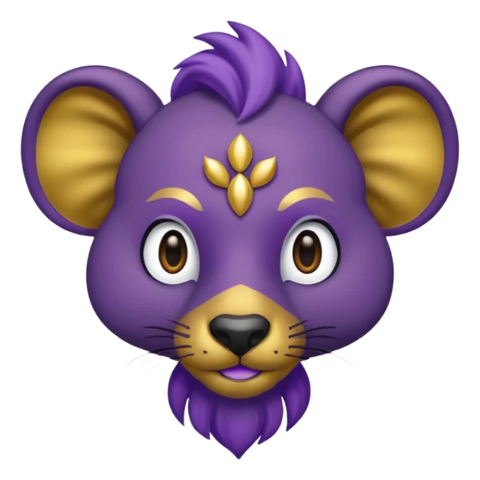 The sha animal that represents the god Sutekh/Set in ancient egyptian mythology, themed purple and gold, but male anthropomorphic sticker