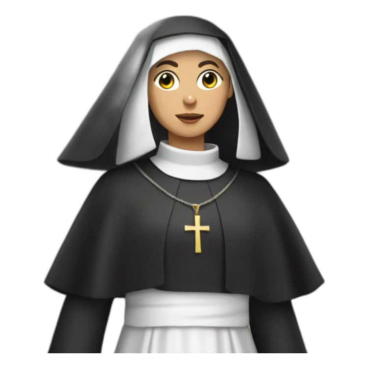 Isabel Diaz Ayuso dressed as a nun sticker