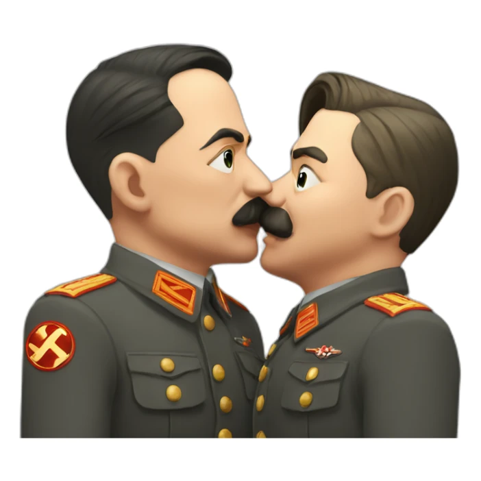 Hitler kiss stalin sticker