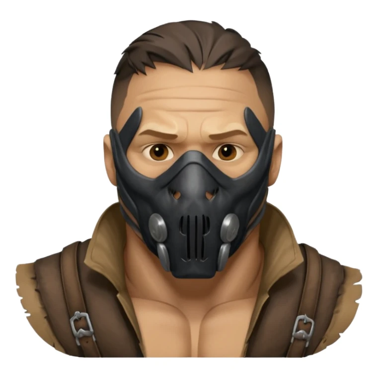tom hardys bane from batman the dark knight, as mask that only covers his mouth sticker