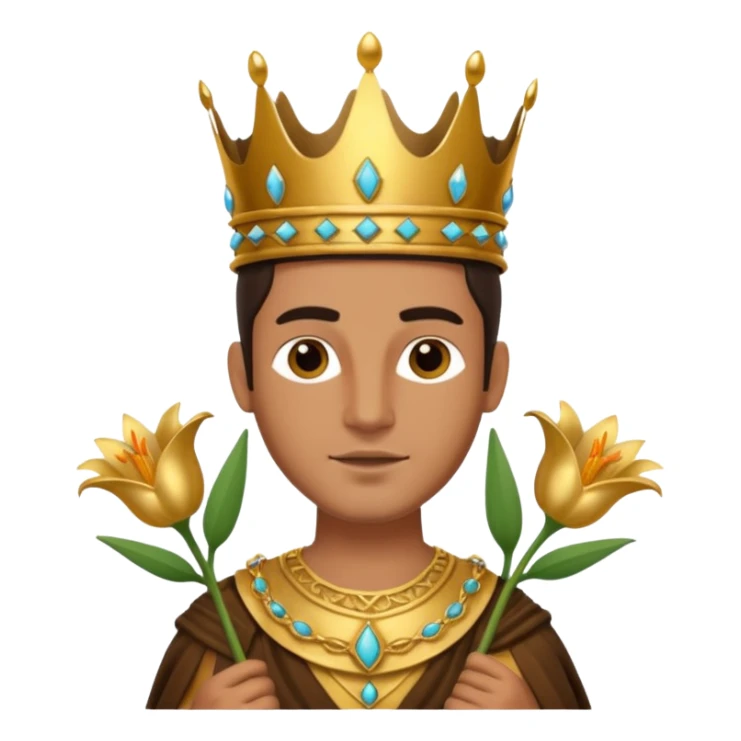 Ancient Minoan prince of lillies sticker