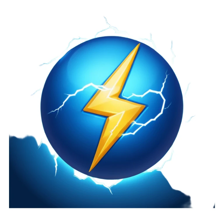 Lightning Ball  in a blue color with no symbol on it just pure energy   sticker