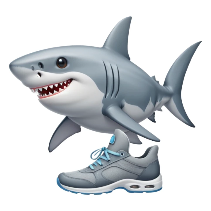 sharke wearing shoes  sticker