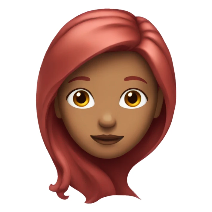 Girl in red hair sticker
