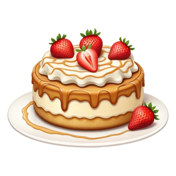 churro cheesecake with strawberries on top sticker