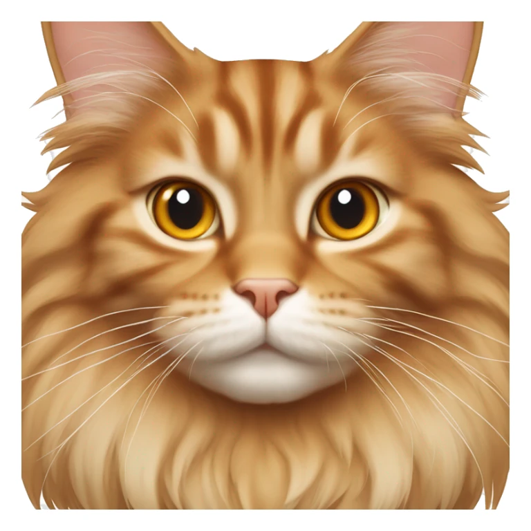 Maine coon orange sitting cat  sticker