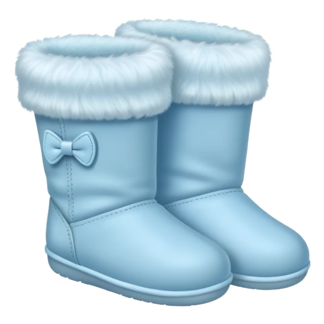 pastel blue baby boots sticker