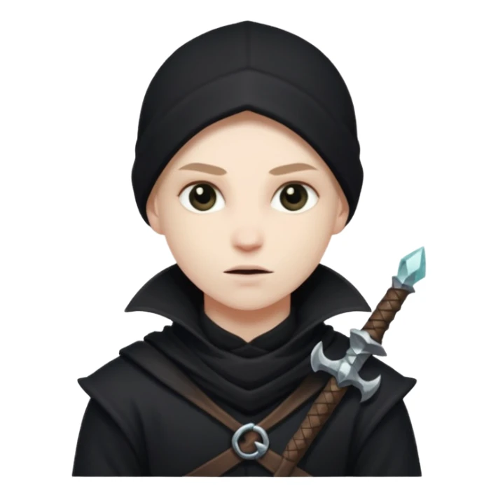 Dungeon and dragons thief in all black sticker