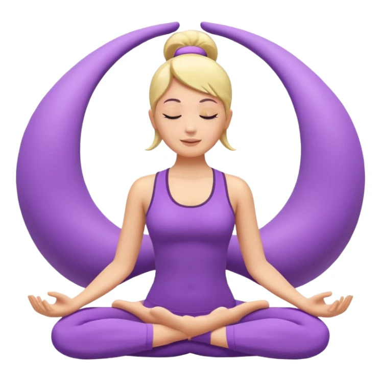 Yoga Breathing 3d Icon with color of A781F3 sticker