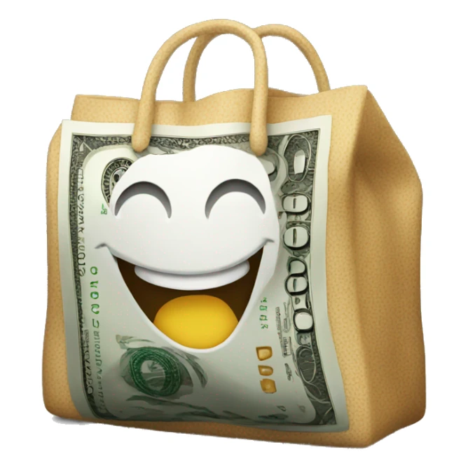 happy bag of money sticker