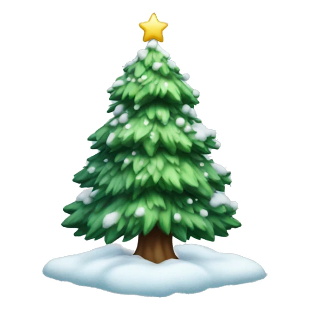 Christmas tree with snow  sticker